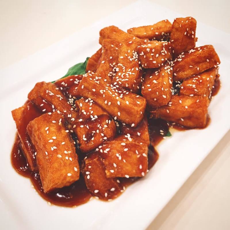 Sesame tofu at VeGreen Chinese restaurant